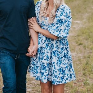 Abercrombie and Fitch Emerson Poplin Puff Sleeve Mini Dress.